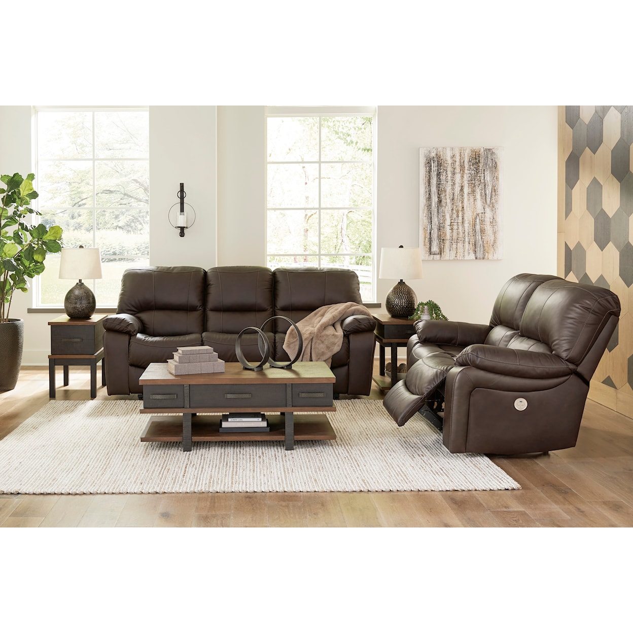 Ashley Furniture Signature Design Leesworth Power Reclining Sofa