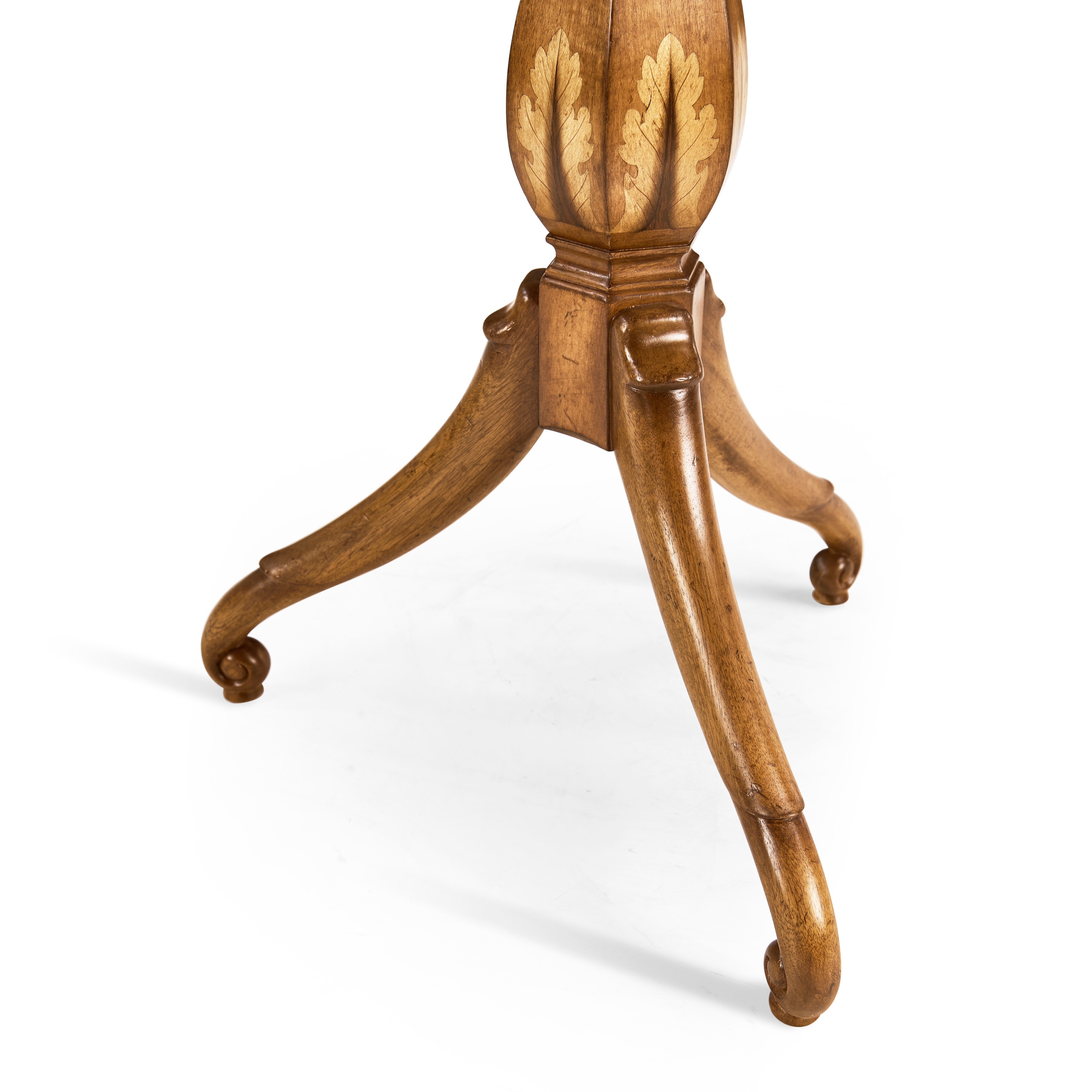 Jonathan Charles JC Traditional Finely Inlaid Lamp Table with Nine Sided Top