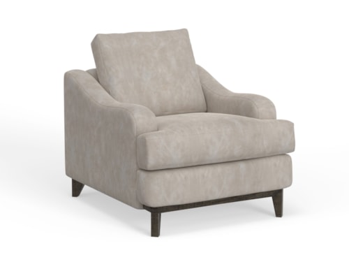 Mid-Century Modern Chair with Slope Arms