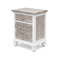 Coastal Islamorada 2-Door Nightstand with Power Outlet and USB Port(s)