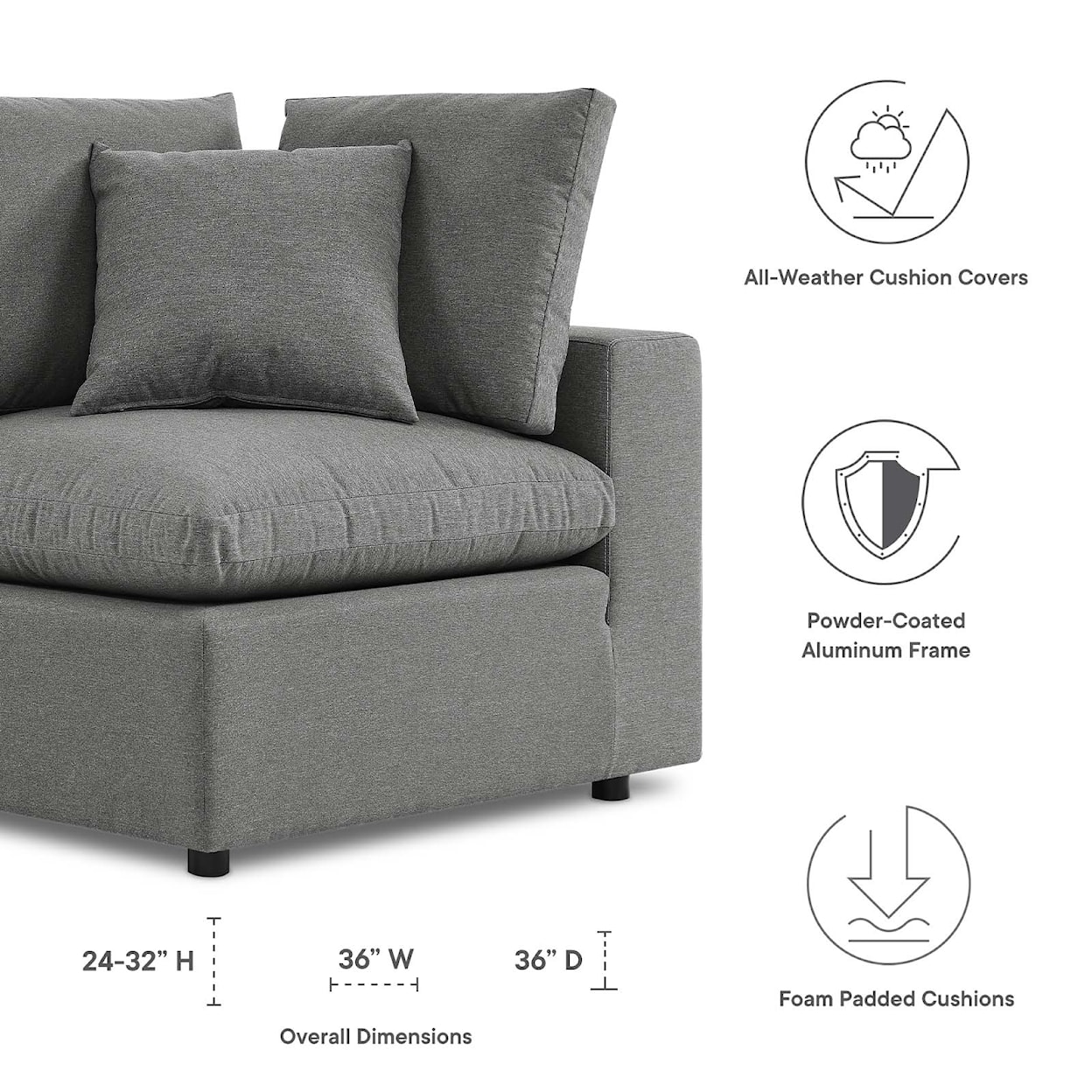 Modway Commix Outdoor Corner Chair