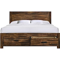 King Bed with 2 Storage Drawers