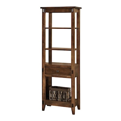 Archbold Furniture Amish Essentials Living Open Shelf Tower