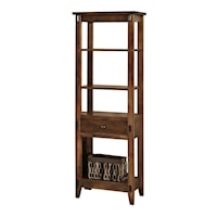 Open Shelf Tower with Single Drawer