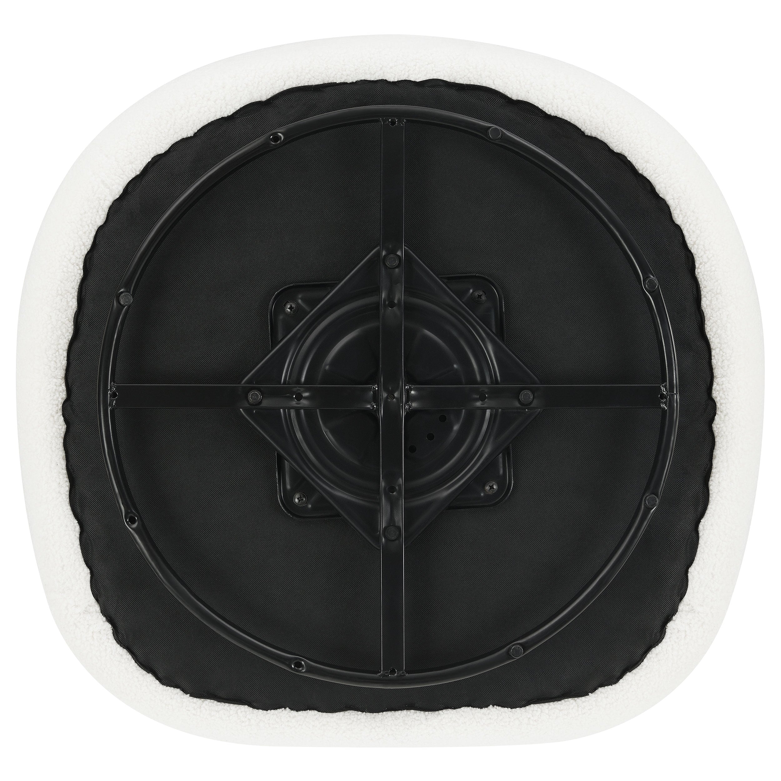 Coaster Hudson Hudson Faux Sheepskin Swivel Chair