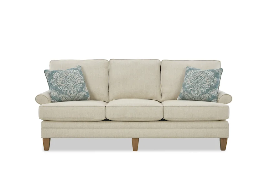 718350 3-Cushion Sofa by Hickory Craft at Godby Home Furnishings