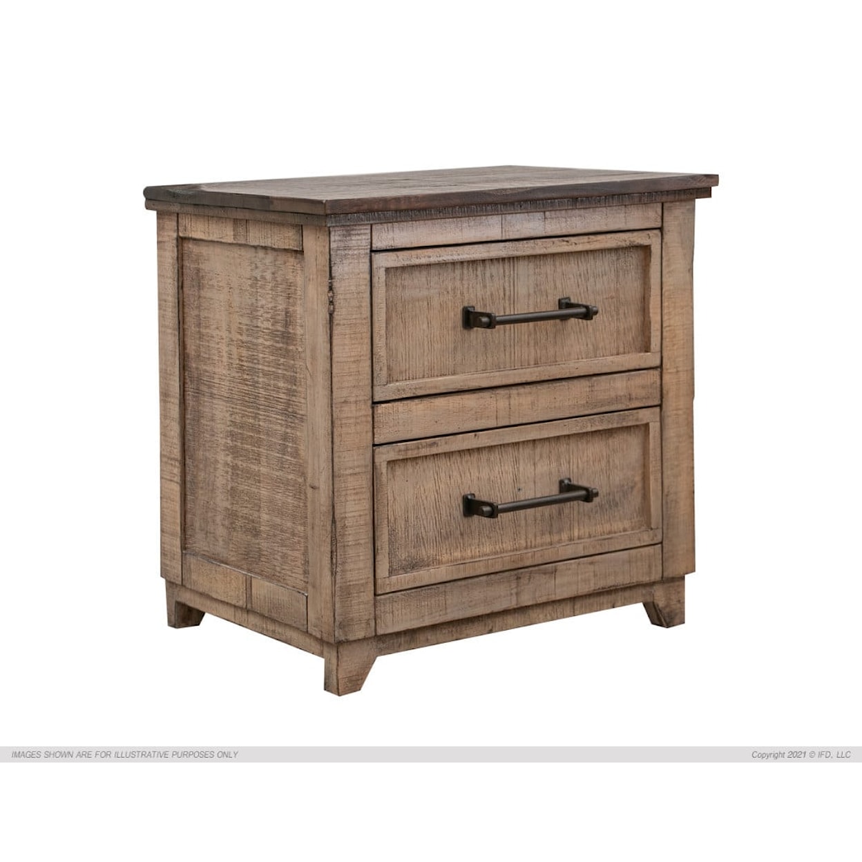 International Furniture Direct Comala 2-Drawer Nightstand