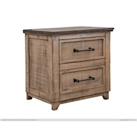 Farmhouse 2-Drawer Nightstand