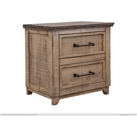 Farmhouse 2-Drawer Nightstand