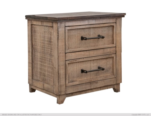 Farmhouse 2-Drawer Nightstand