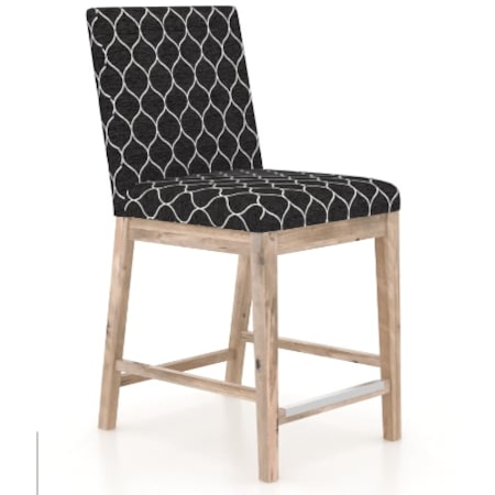 Upholstered fixed stool