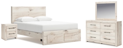 Queen Storage Bed, Dresser, Mirror, Nightstand