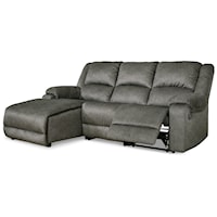 3-Piece Reclining Sectional with Chaise