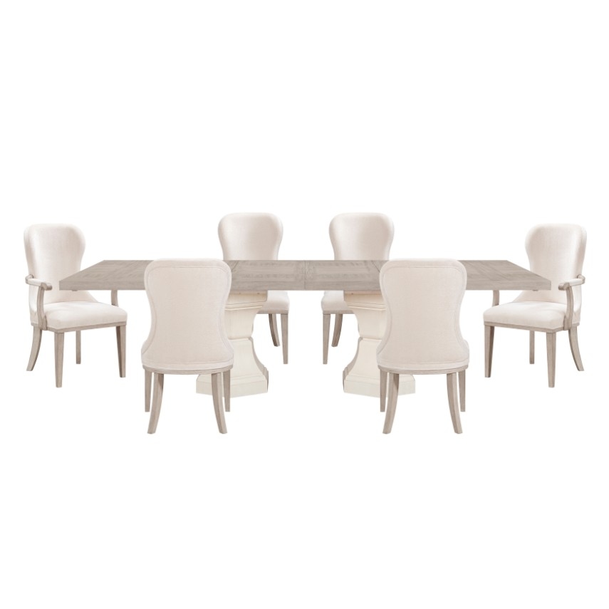 Homelegance Lofton 7-pc. Ext. Double-Pedestal Dining Set