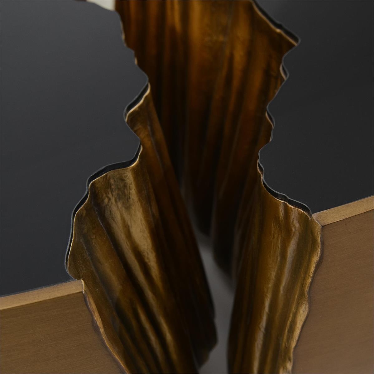 Ultramodern Split Cocktail Table w/Glass Top