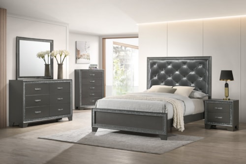 Queen Upholstered Bed 5-Piece Bedroom Set