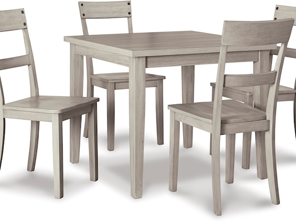Dining Table and Chairs (Set of 5)