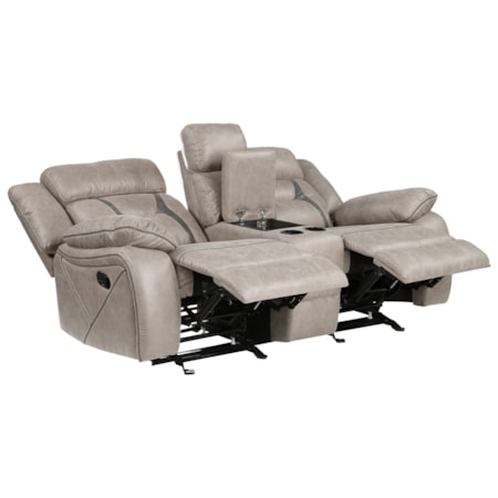 Manual Reclining Glider Loveseat