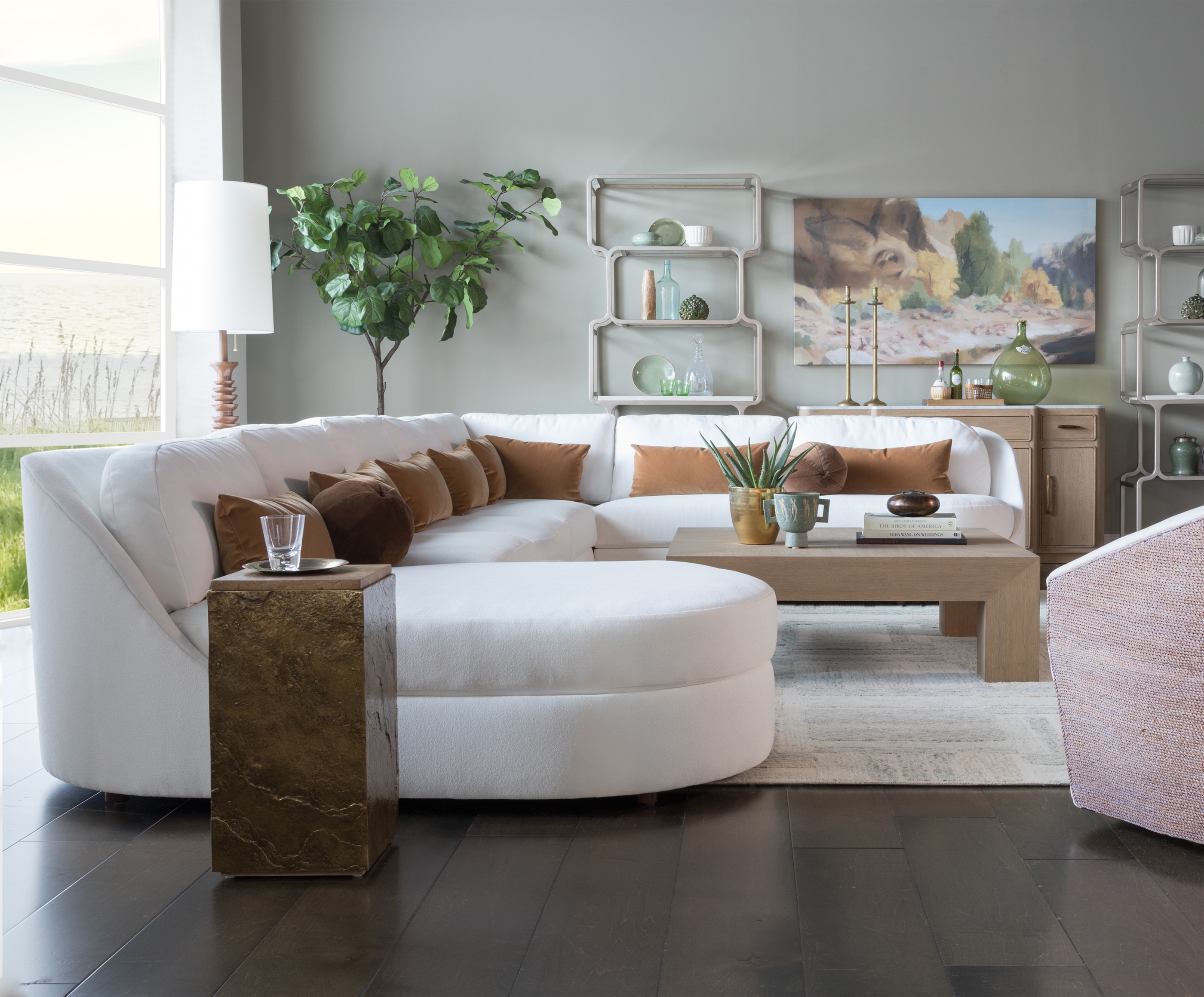 Artistica Artistica Upholstery 4-Piece Curved Sectional Sofa