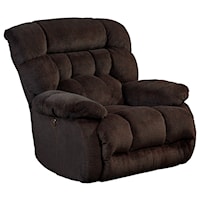 Casual Power Lay Flat Recliner with Pillow Arms