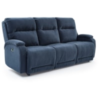 Casual Manual Reclining Loveseat with Pillow Arms