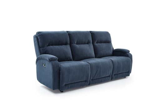 Casual Power Reclining Wall-Safe Sofa with Power Tilt Headrest