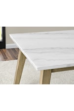 Steve Silver Vida Vida Mid-Century Modern Marble Top Sofa Table with Open Bottom Shelf