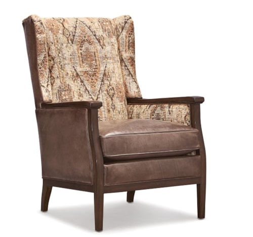Traditional Accent Chair with Winged Back