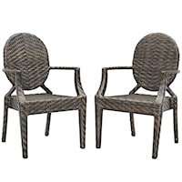 Outdoor Patio Dining Armchair Set of 2