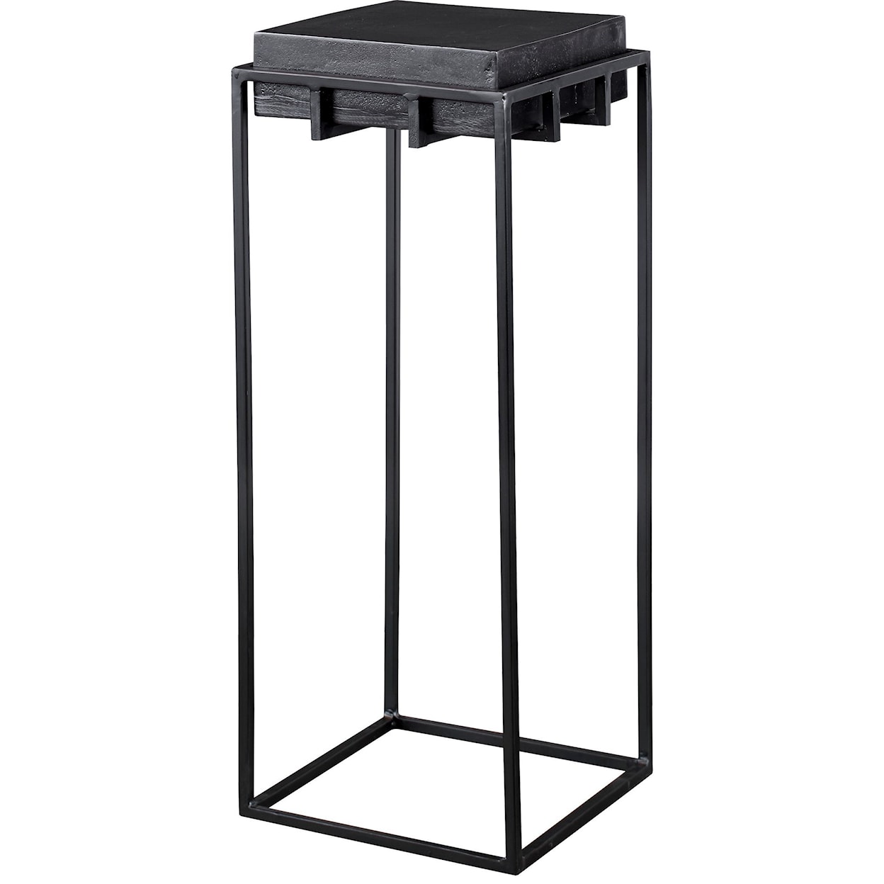 Uttermost Accent Furniture - Occasional Tables Telone Black Small Pedestal