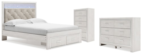 Queen Storage Bed, Dresser And Chest