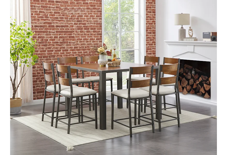 Stellany 9-Piece Counter Dining Set by Signature Design by Ashley at Furniture Fair - North Carolina