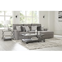 Contemporary Power Reclining Sofa Chaise