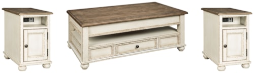 Coffee Table And 2 Chairside End Tables