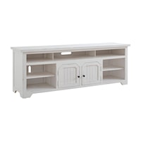 Transitional 80" TV Console with Adjustable Shelves
