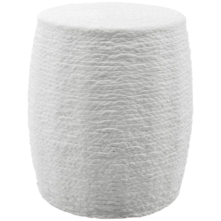 Resort White Accent Stool