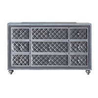 Glam 9-Drawer Dresser with Tufted Drawer Fronts