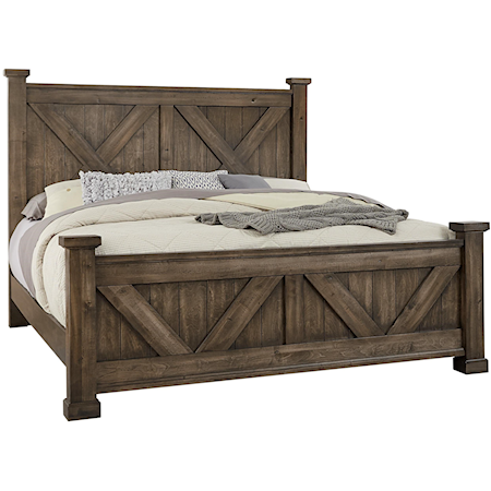 Rustic Farmhouse Queen Barndoor Panel Bed