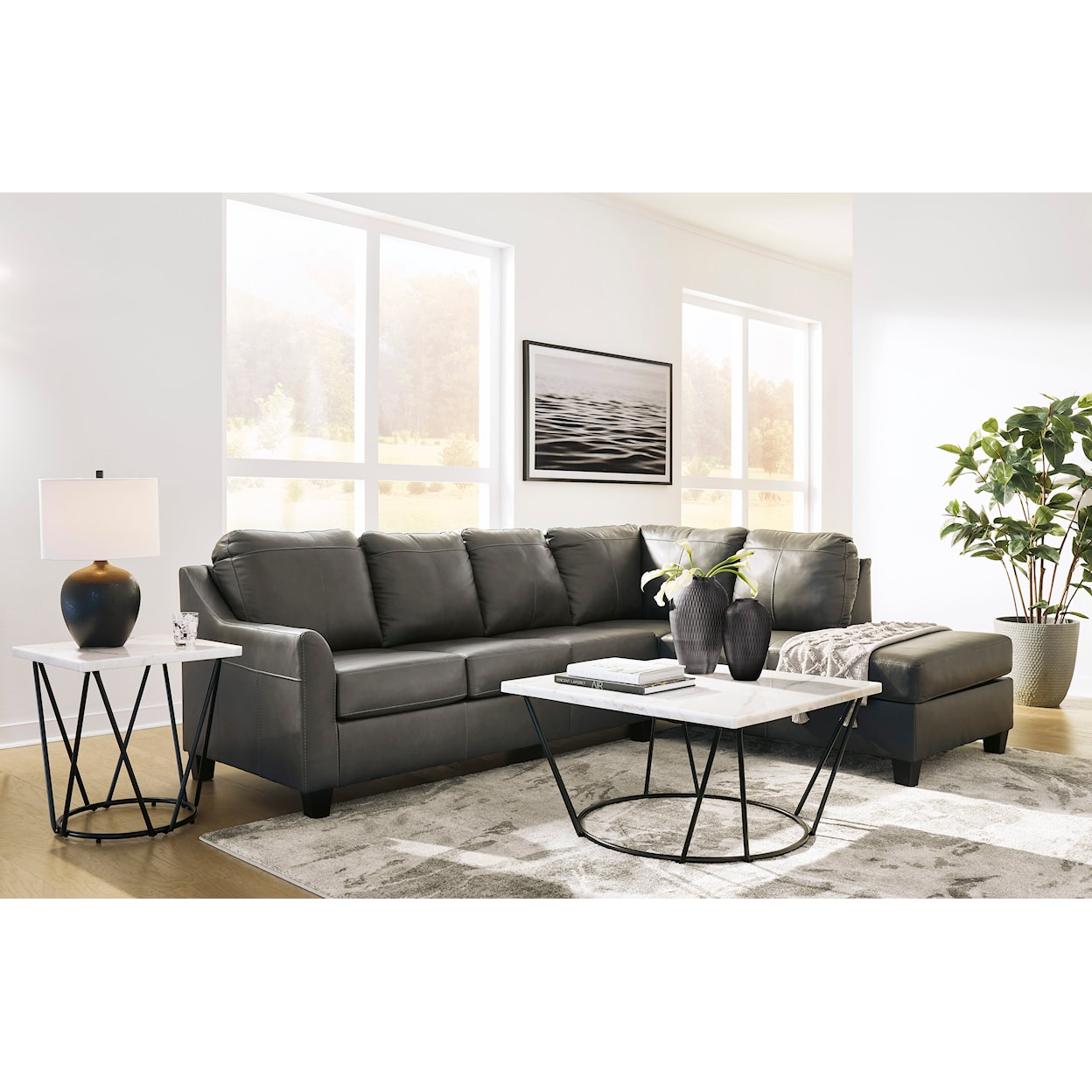 Signature Design by Ashley Furniture Valderno 2-Piece Sectional with Chaise