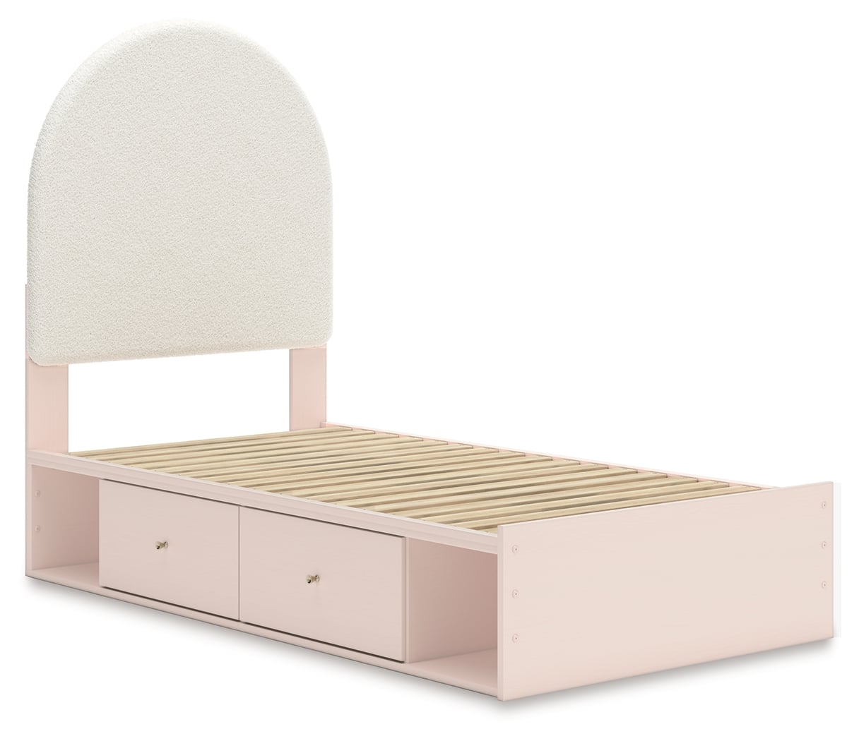 Twin Upholstered Panel Bed With Storage
