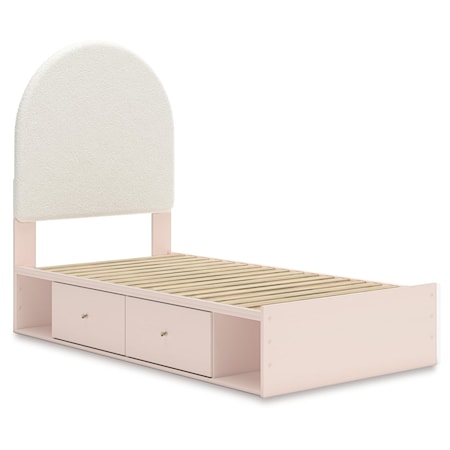 Twin Upholstered Panel Bed With Storage