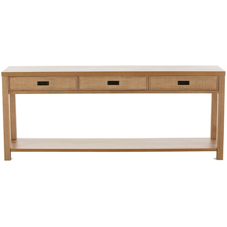 Casual Rectangular Console Table with Soft-Close Drawers