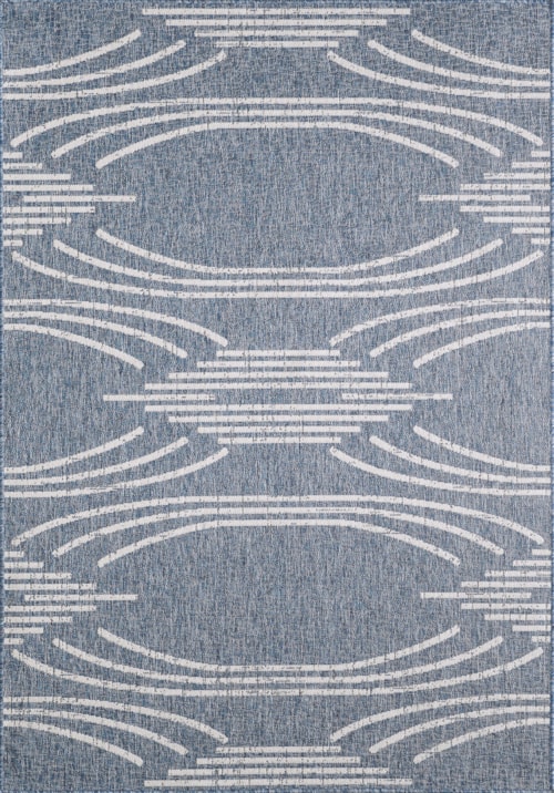 7'10" Blue Round Rug