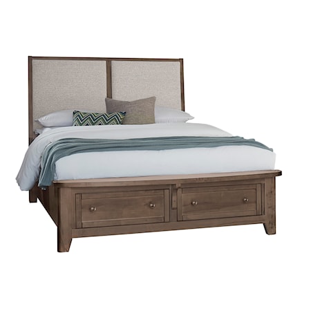 King Upholstered Storage Bed