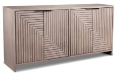 Contemporary 65" 4-Door Accent Cabinet