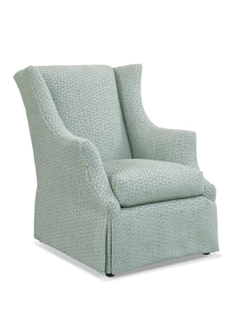 Traditional Chair With Scoop Arms