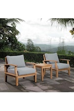 Modway Marina Outdoor 3 Piece Patio Set