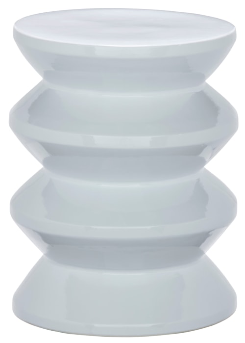 Contemporary Outdoor Ceramic End Table