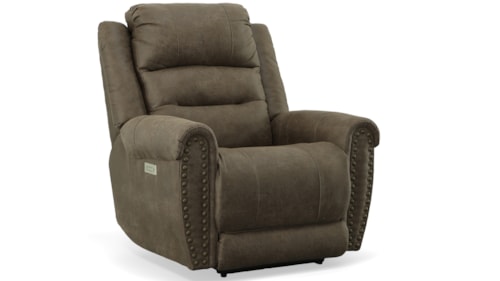 Casual Power Recliner with Power Lumbar Support, Power Headrest and Wireless Remote