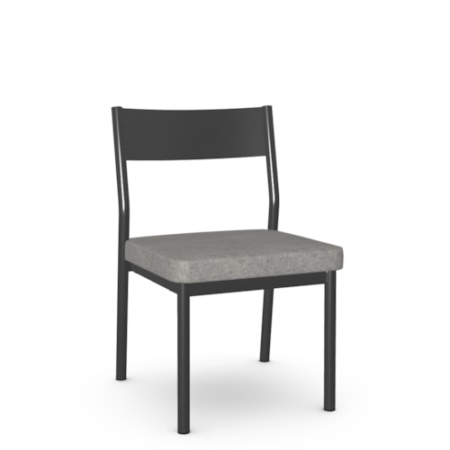 Upholstered Seat and Metal Backrest Chair